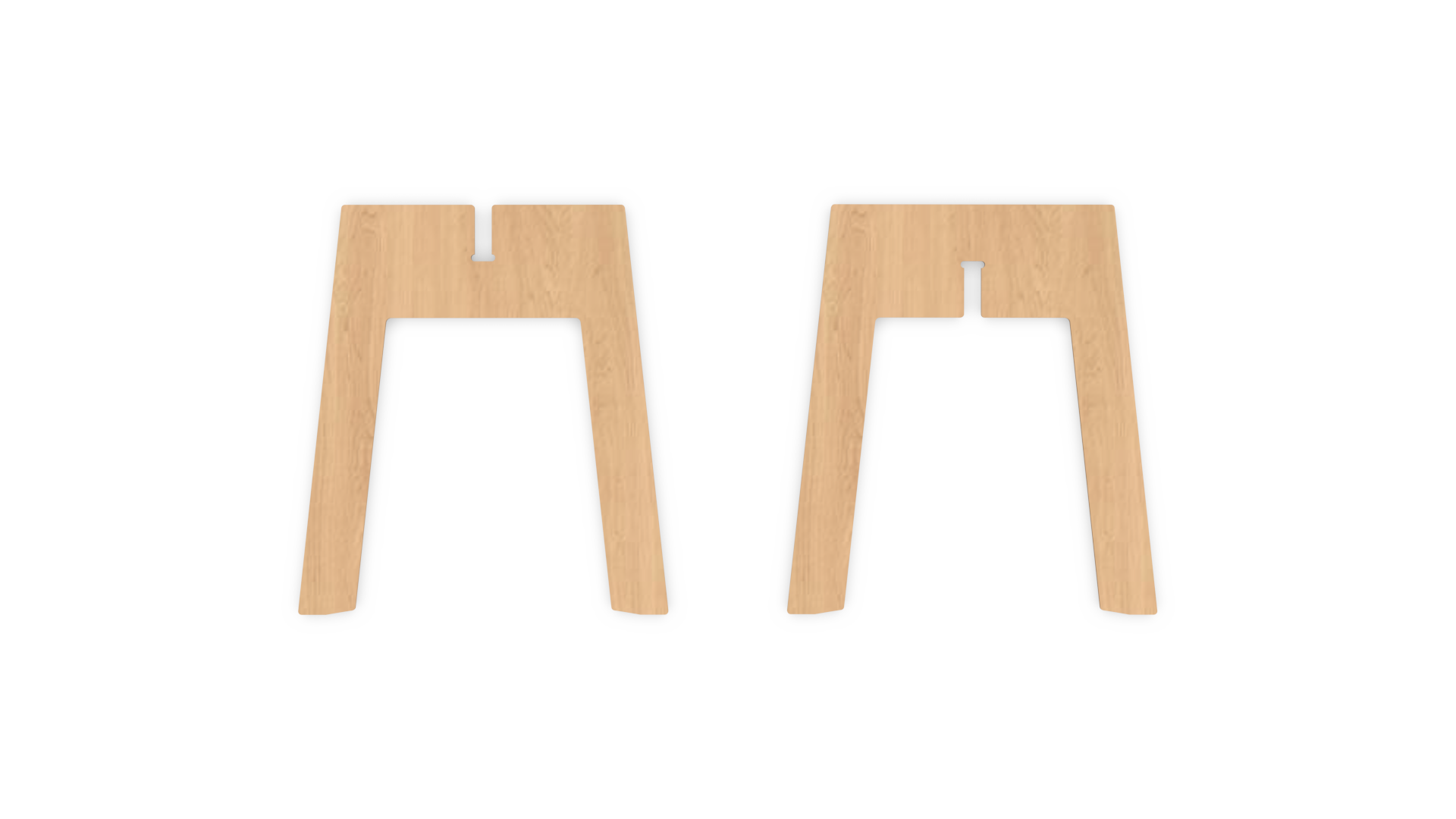 SCANDI 14.5" coffee table leg-set in maple