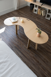 Orbit Anywhere Squiggle Coffee Table With Flower 2 side Table