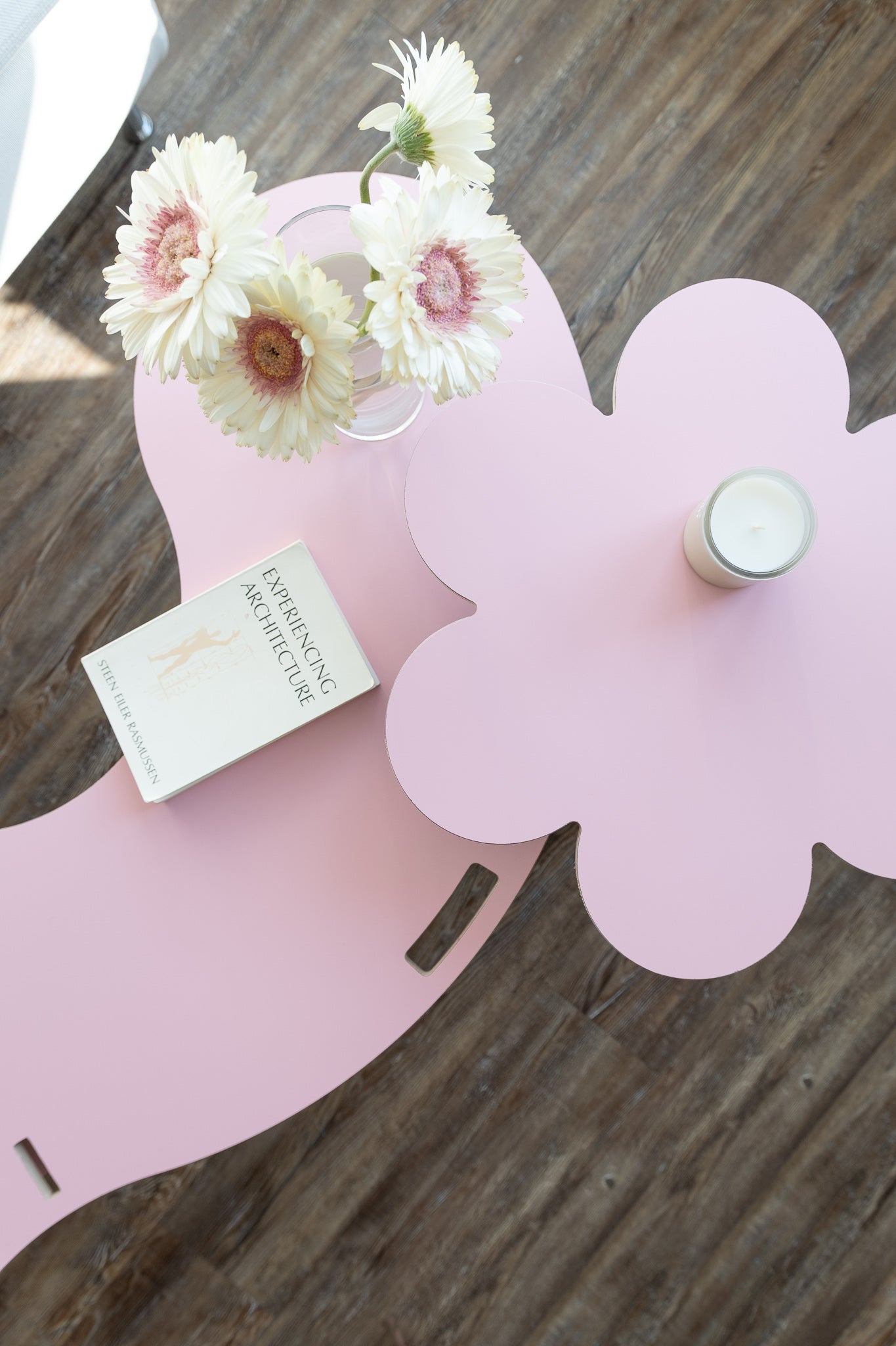 Orbit Anywhere Squiggle Coffee Table Flower no.1 Side Table in All Pink