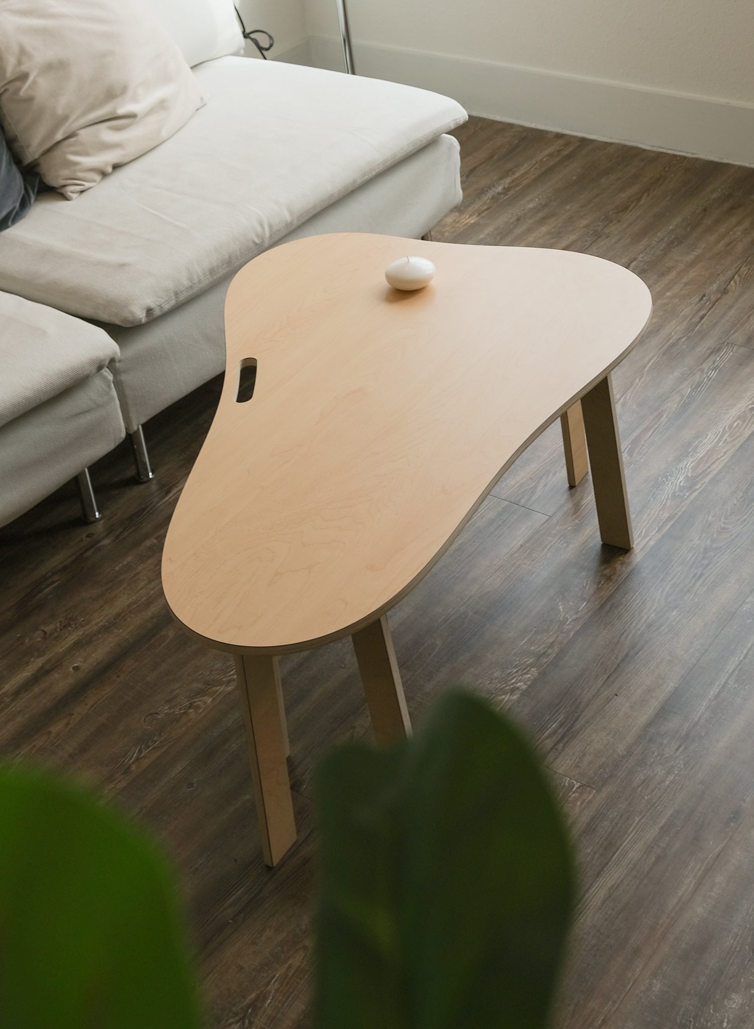 Orbit Anywhere curvy coffee table, workspace. Small space furniture
