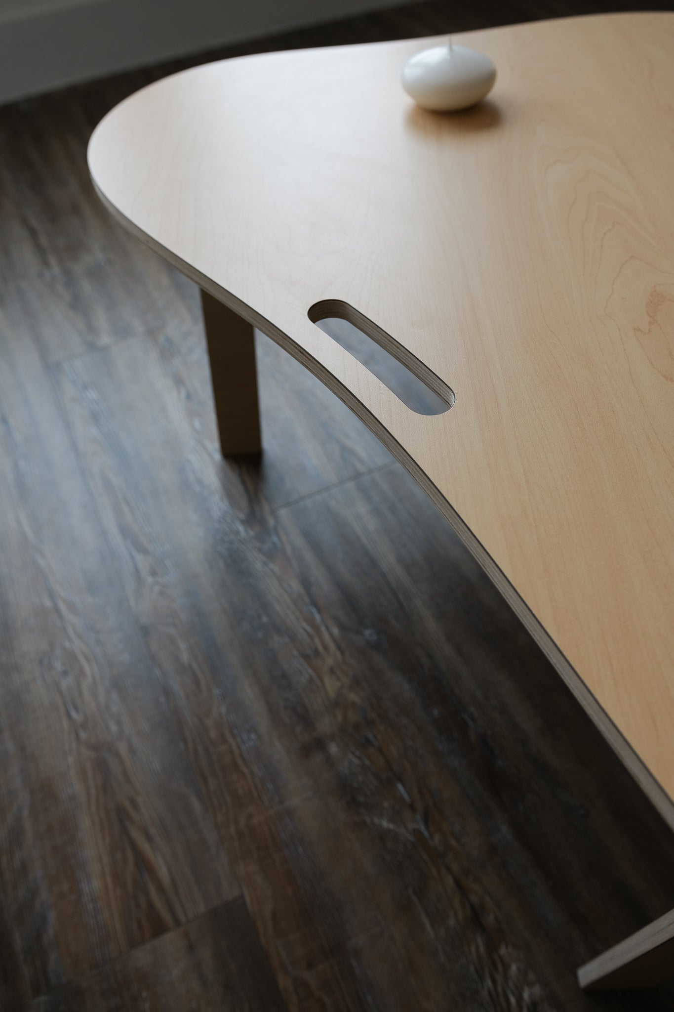 Orbit Anywhere curvy coffee table, workspace. Small space furniture