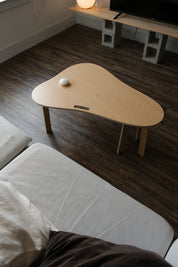Orbit Anywhere curvy coffee table, workspace. Small space furniture