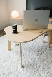 Orbit Anywhere curvy coffee table, workspace. Small space furniture