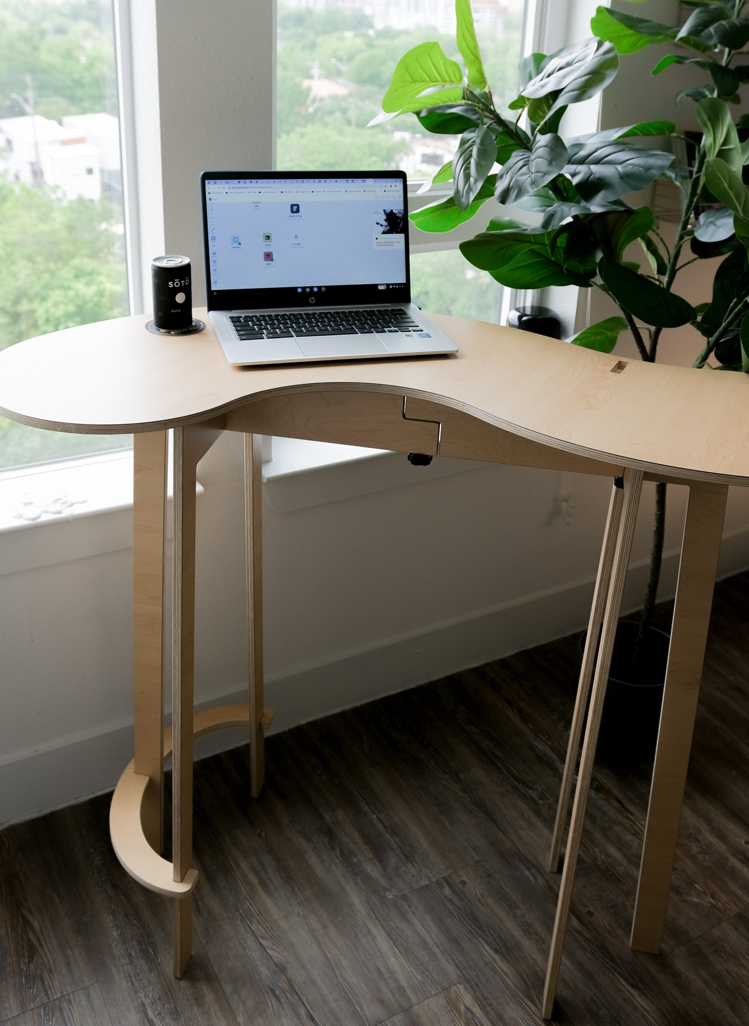 Orbit Anywhere Squiggle Standing Desk Small Space Furniture
