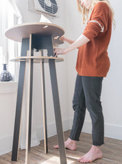 Orbit Anywhere Little Bean Standing Desk Small Space Furniture in Rustic Pine