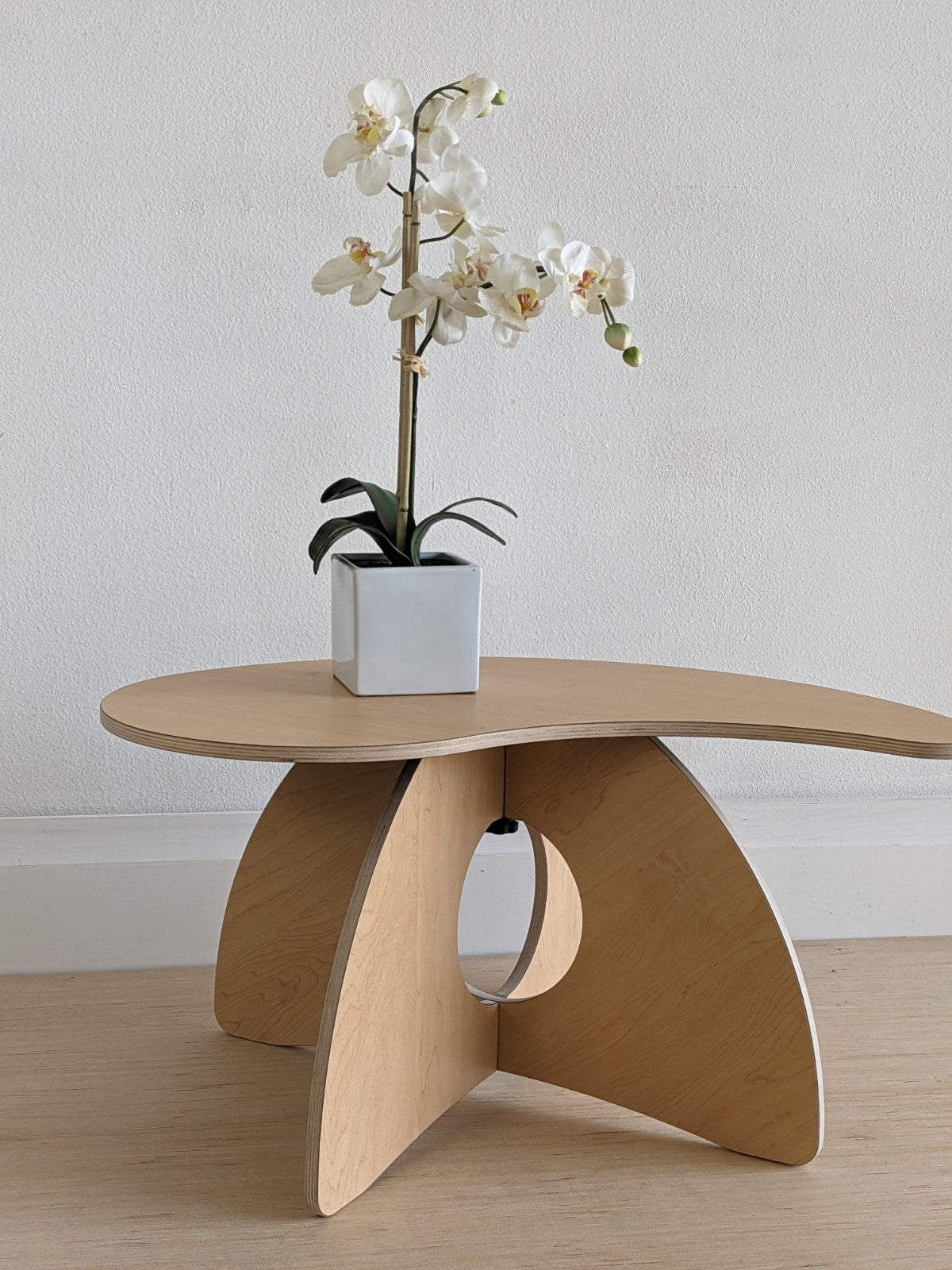 Orbit Anywhere Japandi Furniture Yin Table with Arc legs Small Space Furniture