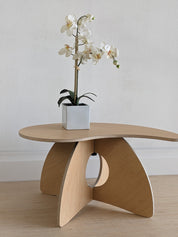 Orbit Anywhere Japandi Furniture Yin Table with Arc legs Small Space Furniture