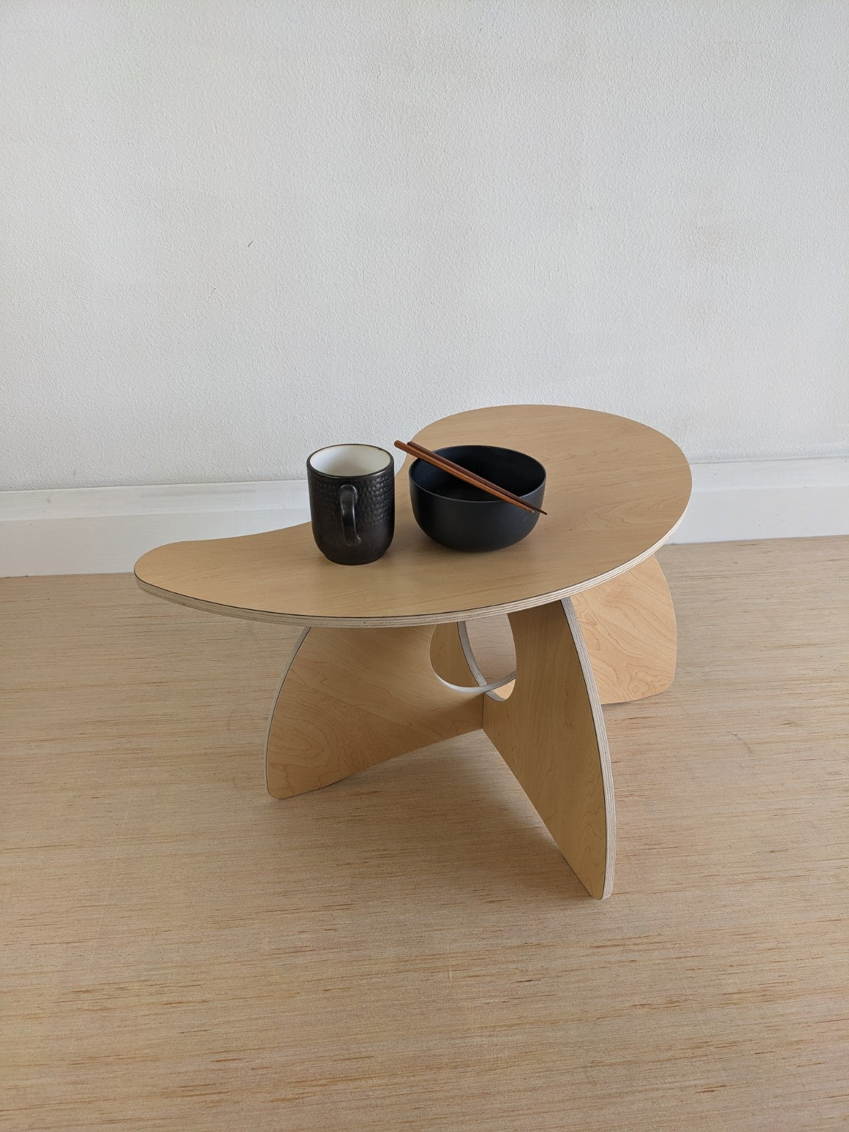 Orbit Anywhere Japandi Furniture Yin Table with Arc legs Small Space Furniture