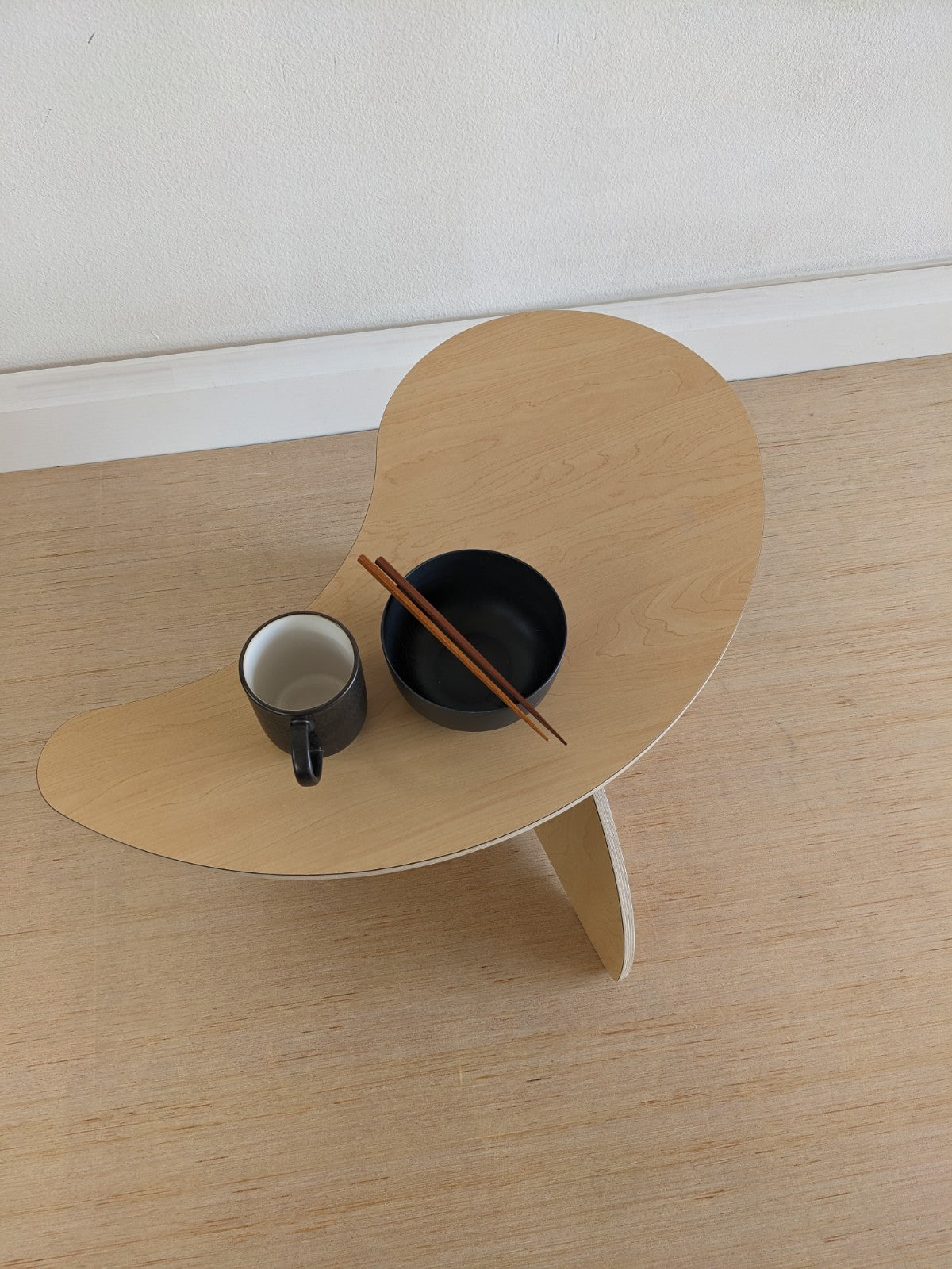 Orbit Anywhere Japandi Furniture Yin Table with Arc legs Small Space Furniture