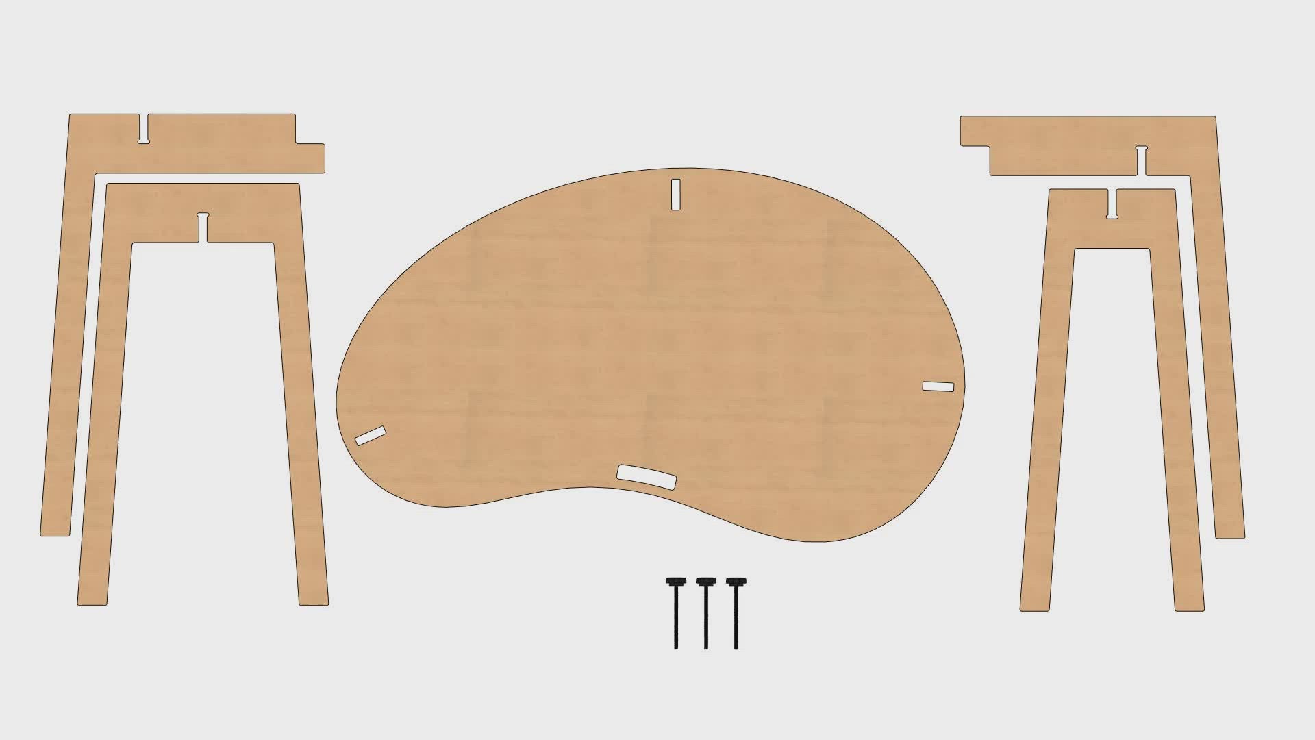 Orbit Anywhere The Big Bean Desk Small Space Furniture
