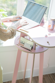 Orbit Anywhere Pink Little Bean Standing Desk Small Space Furniture