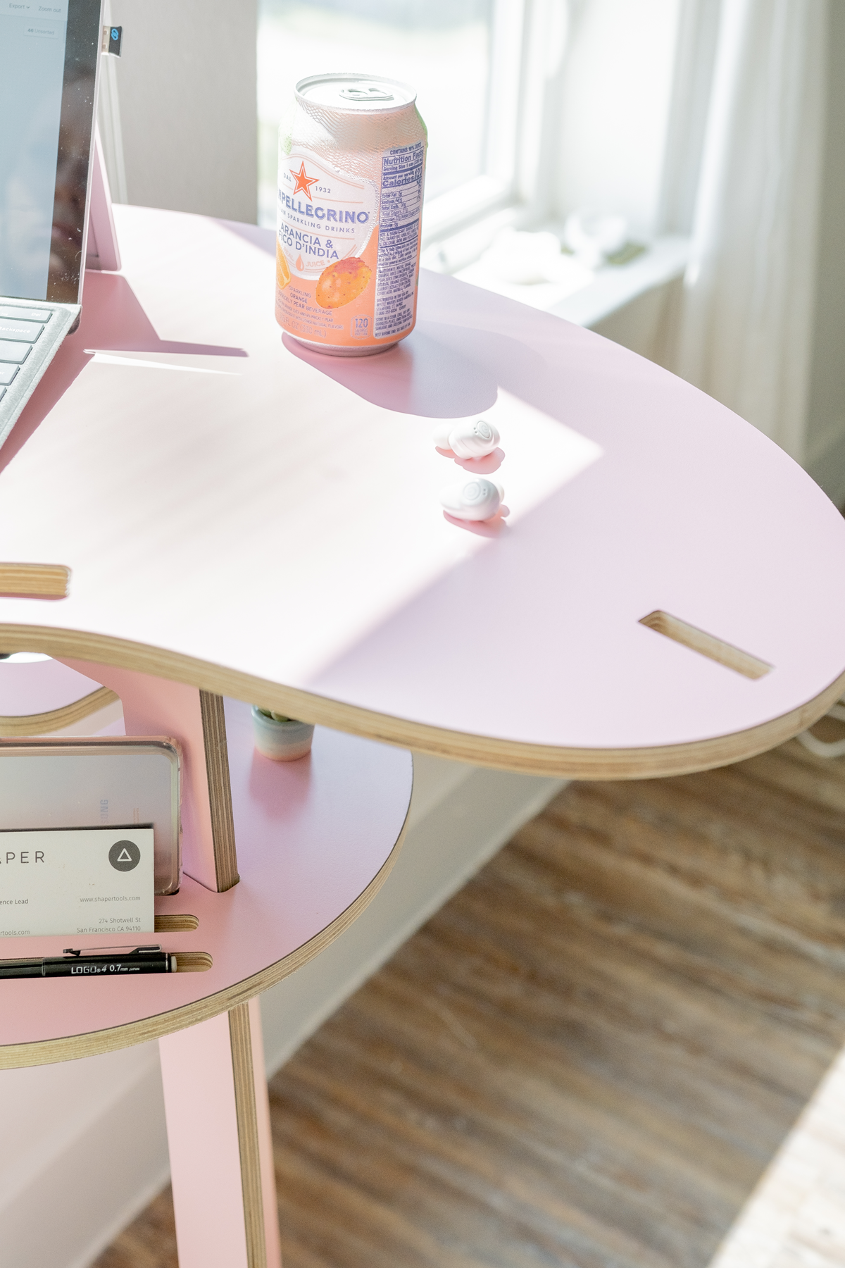 Orbit Anywhere Pink Little Bean Standing Desk Small Space Furniture