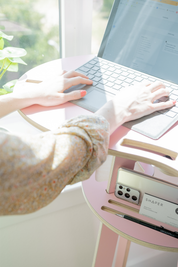 Orbit Anywhere Pink Little Bean Standing Desk Small Space Furniture