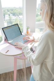 Orbit Anywhere Pink Little Bean Standing Desk Small Space Furniture