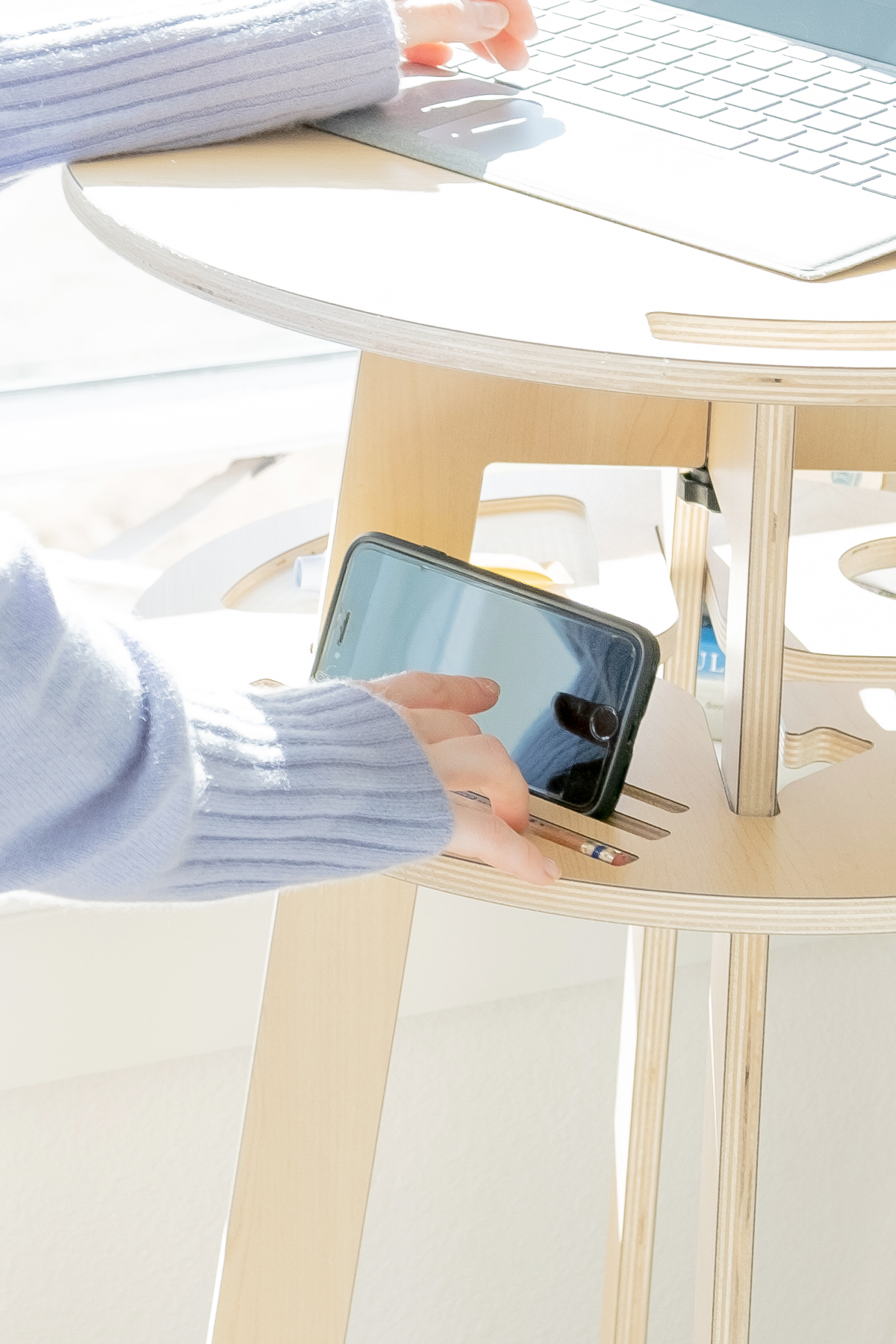 Orbit Anywhere Circle Standing Desk Small Space Furniture